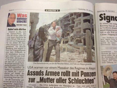 Achtung Photoshop! Austria’s largest daily edits Syria photo to make it more war-torn