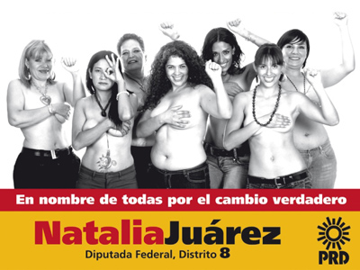Rise to the top(less): Mexican politician stakes campaign on naked billboards