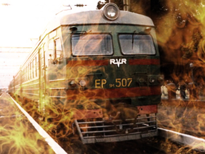 Train crashes into truck