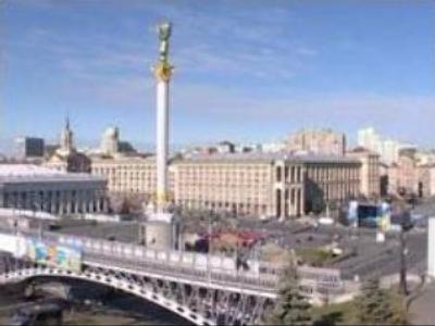 Ukrainian protestors take a break