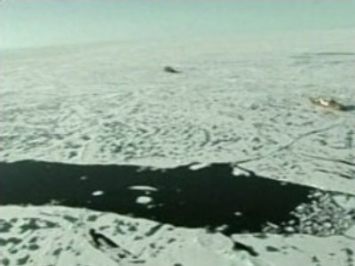 Underwater mountain ridge in Arctic - part of Russian territory