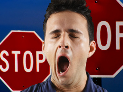 Yawn if you want to slow down!
