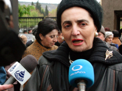 First Georgian president’s widow seeks political asylum in Germany