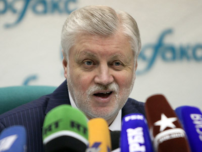Mironov opposed to Medvedev as PM
