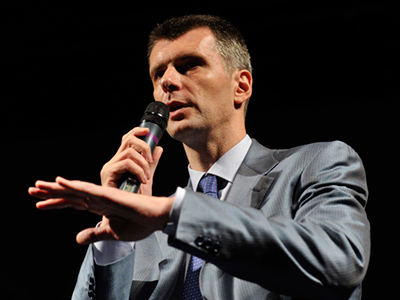 Tycoon turned politician Prokhorov ready to invest his money in election