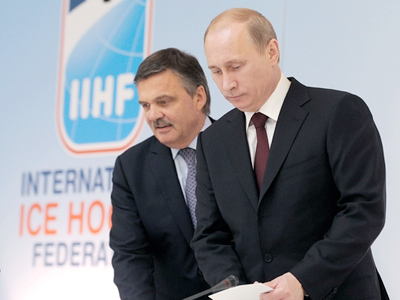 Putin shuns political issues as Russia receives right to host Hockey championship