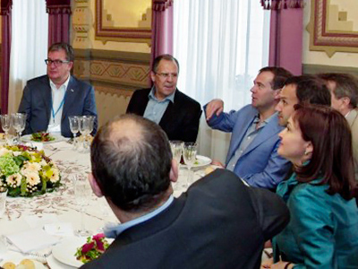 Vegetables on the plate at Russia-EU Summit