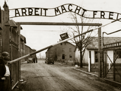 Stolen Auschwitz sign found in Poland