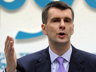Prokhorov sues over presidential poll violations - report