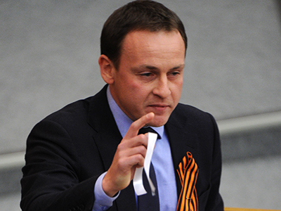 Ruling party MP stomps on Russian opposition’s symbol