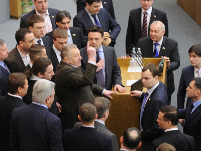 Duma debacle: Zhirinovsky reaches for his pitchfork