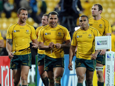 Australia knock reigning champs S. Africa out of RWC