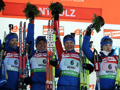 Russian women take relay gold in Antholz-Anterselva