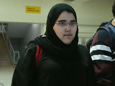 First Saudi woman fighting on Olympic mat