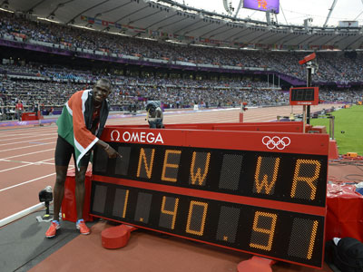 Historic night in Olympic arena as Bolt seals double-double and Rudisha sets world record