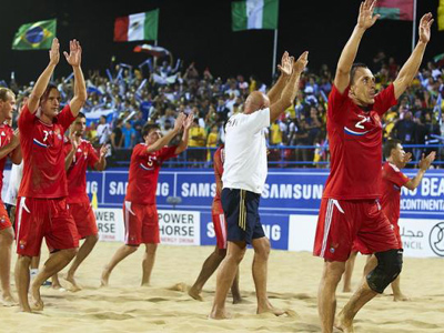 Russia still too strong for Brazil in beach soccer