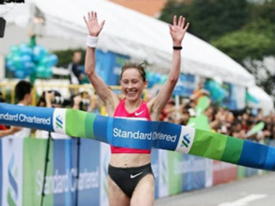 Russian women dominate Singapore marathon
