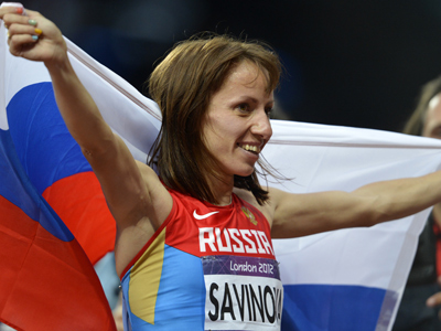 Russia finish athletic program with two golds