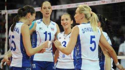 Russian team players Tatyana Kosheleva, Ekaterina Gamova, Maria Perepelkina and Lyubov Sokolova (left to right). ( RIA Novosti / Syisoev )