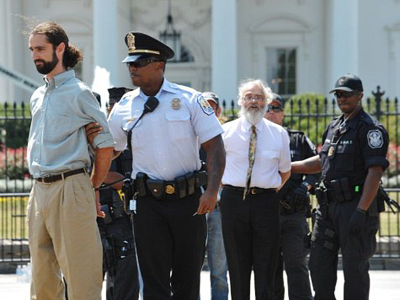 Hundreds arrested in front of the White House
