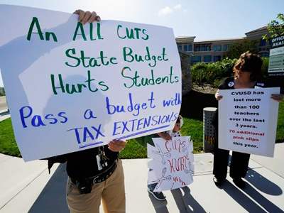 California teachers protest education cuts