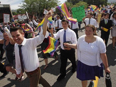 Mormons for gays steal Pride festival