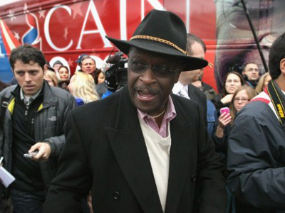 Herman Cain goofs on Libya