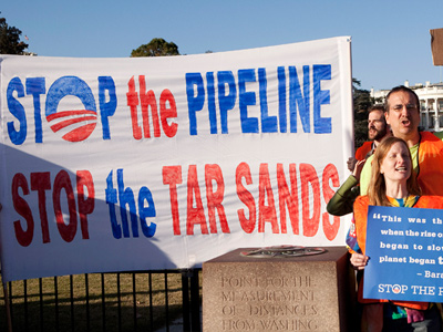 Native Americans disrupt Keystone XL Pipeline construction