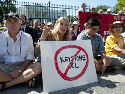 Widespread protests force move of Keystone pipeline