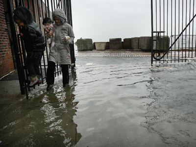 New York flooding hits Irene levels as monstrous storm makes landfall