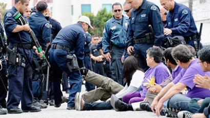 Los Angeles Police Department officers (Kevork Djansezian/Getty Images/AFP)