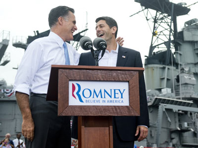 A selfless man? Romney introduces veep Ryan as 'next US president'