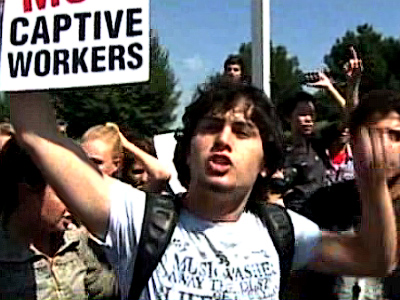 Foreign students protest slave labor at Hershey's