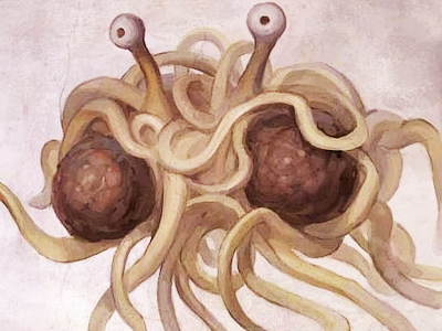 The Flying Spaghetti Monster is not pleased