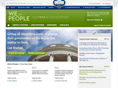 Threshold for White House petitions raised to 100,000