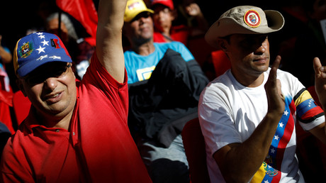 Manifestation de soutien à Nicolas Maduro à Caracas.
