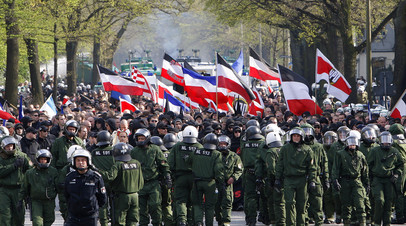 Митинг ультраправой Национал-демократической партии в ФРГ