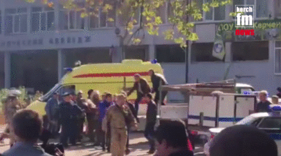 Видео с места происшествия: взрыв в Керченском политехническом колледже